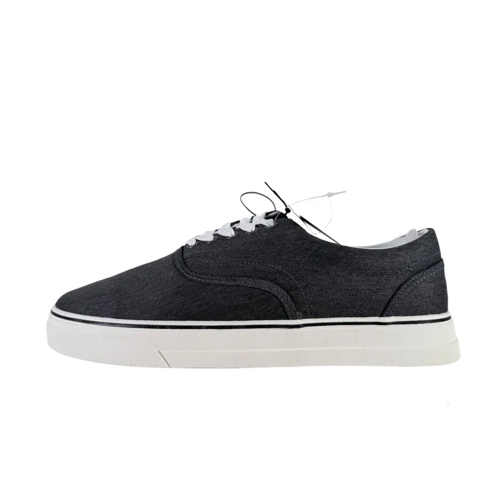 Chaps Men's Memory Foam Casual Canvas Lace-Up‎ Sneakers Shoes Charcoal Gray